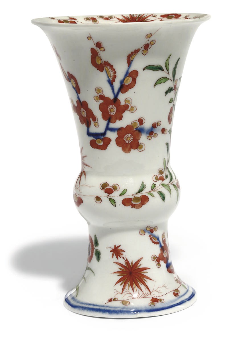 A WORCESTER BEAKER-VASE