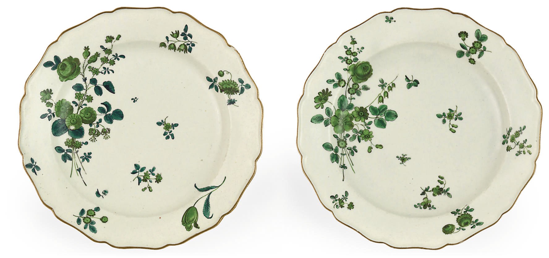 TWO WORCESTER PLATES