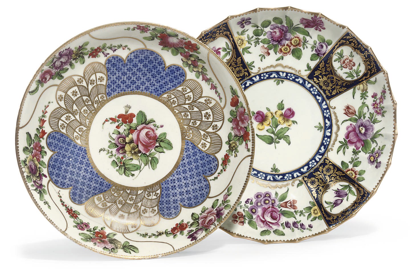 TWO WORCESTER SAUCER DISHES