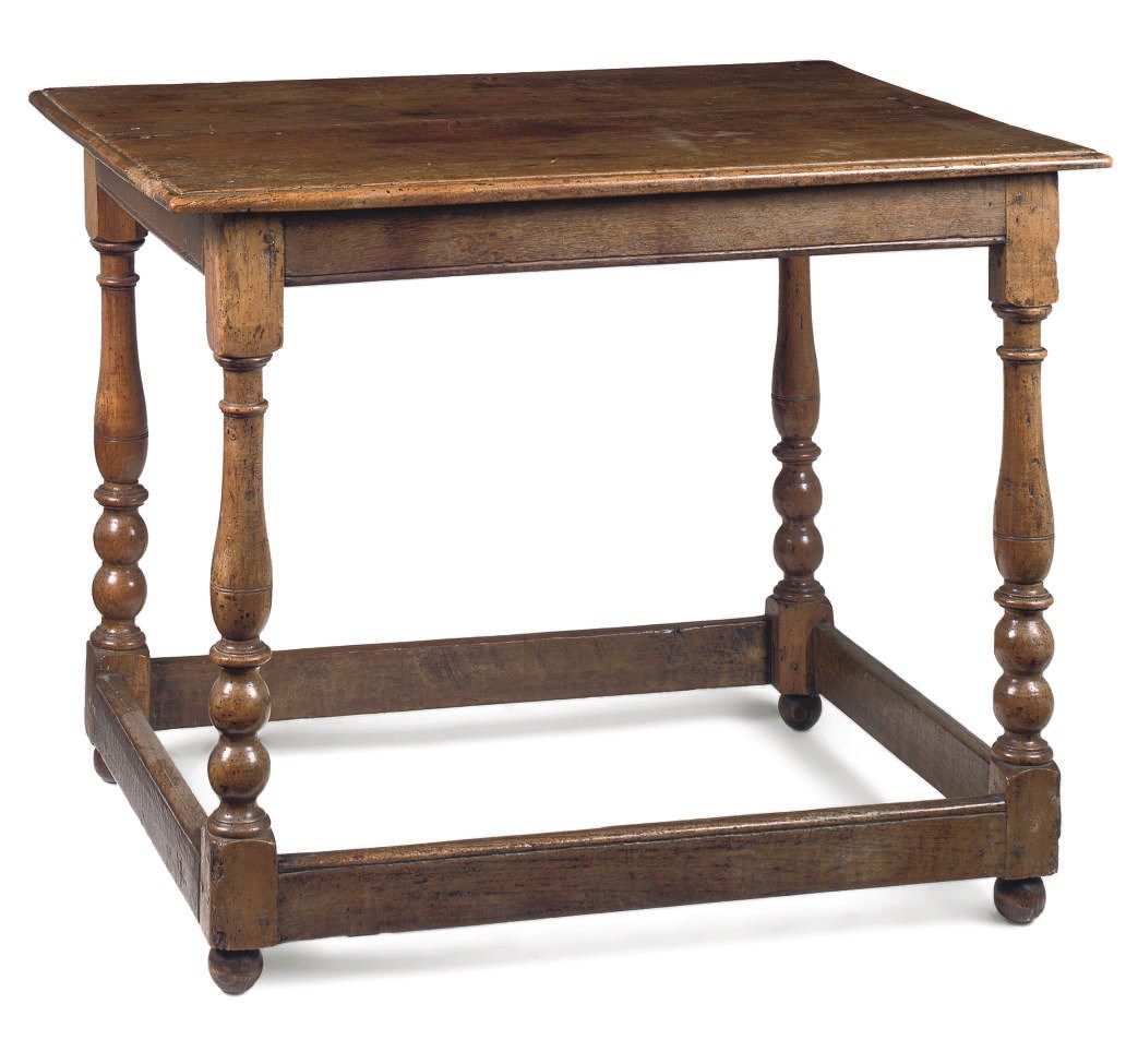 AN OAK AND FRUITWOOD CENTRE TABLE