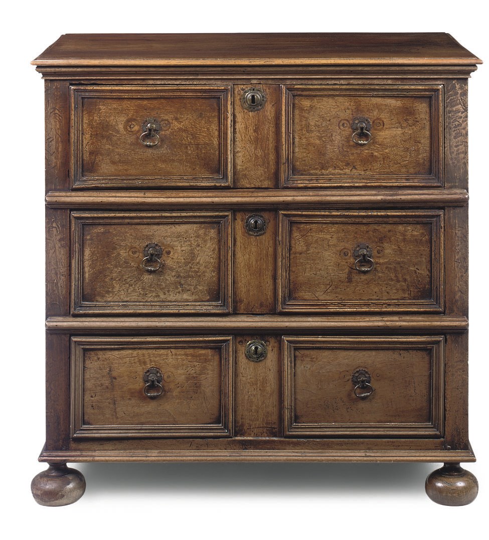 AN ENGLISH WALNUT CHEST