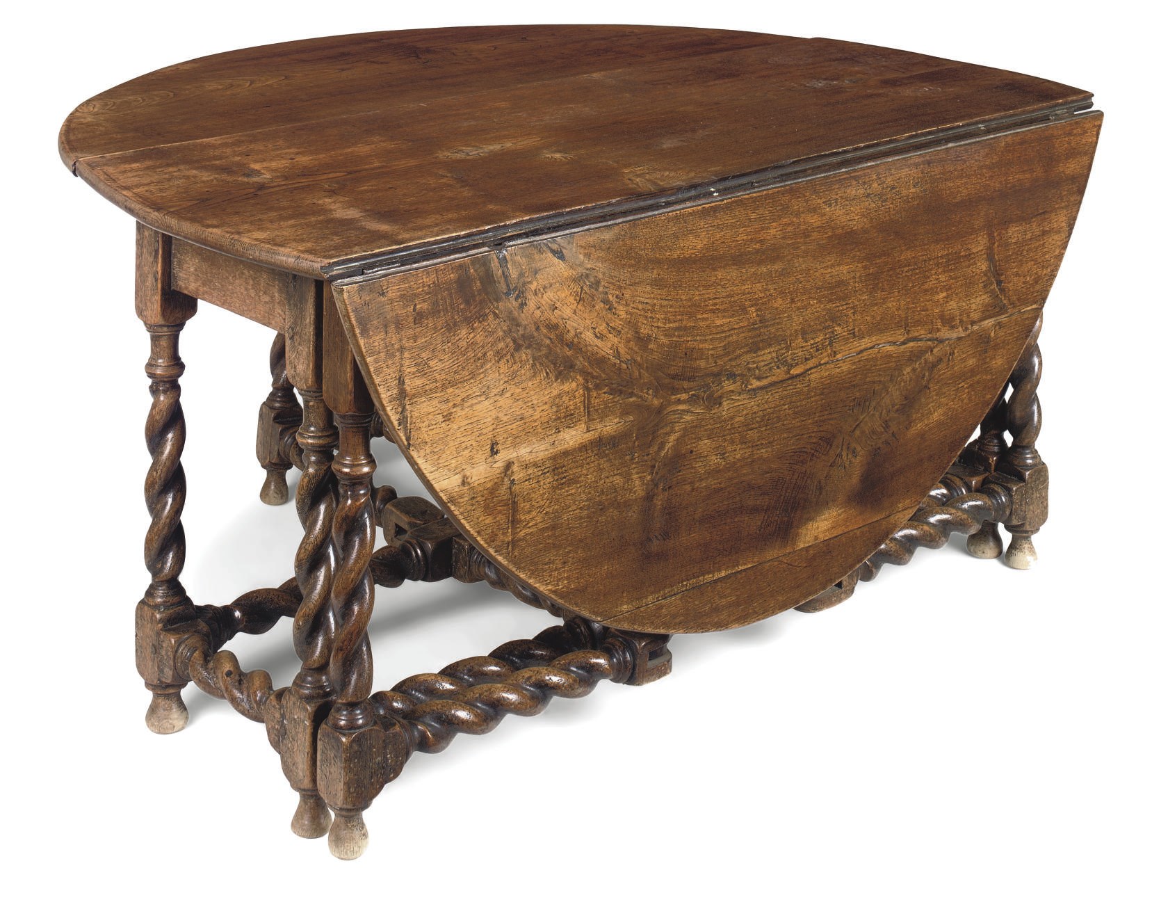 A LARGE ENGLISH OAK DOUBLE GATELEG TABLE