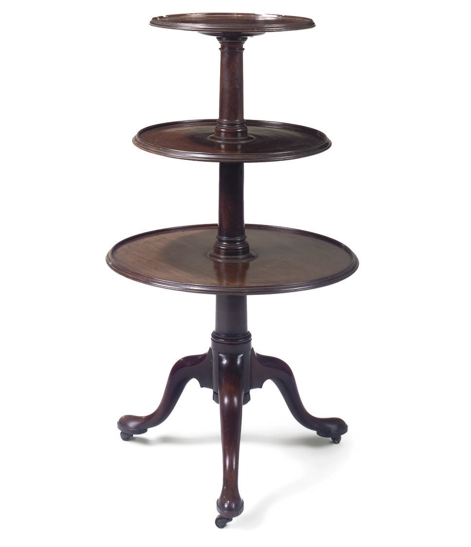 A GEORGE III MAHOGANY DUMB WAITER