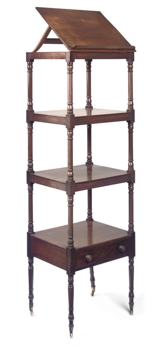 A REGENCY MAHOGANY WHATNOT