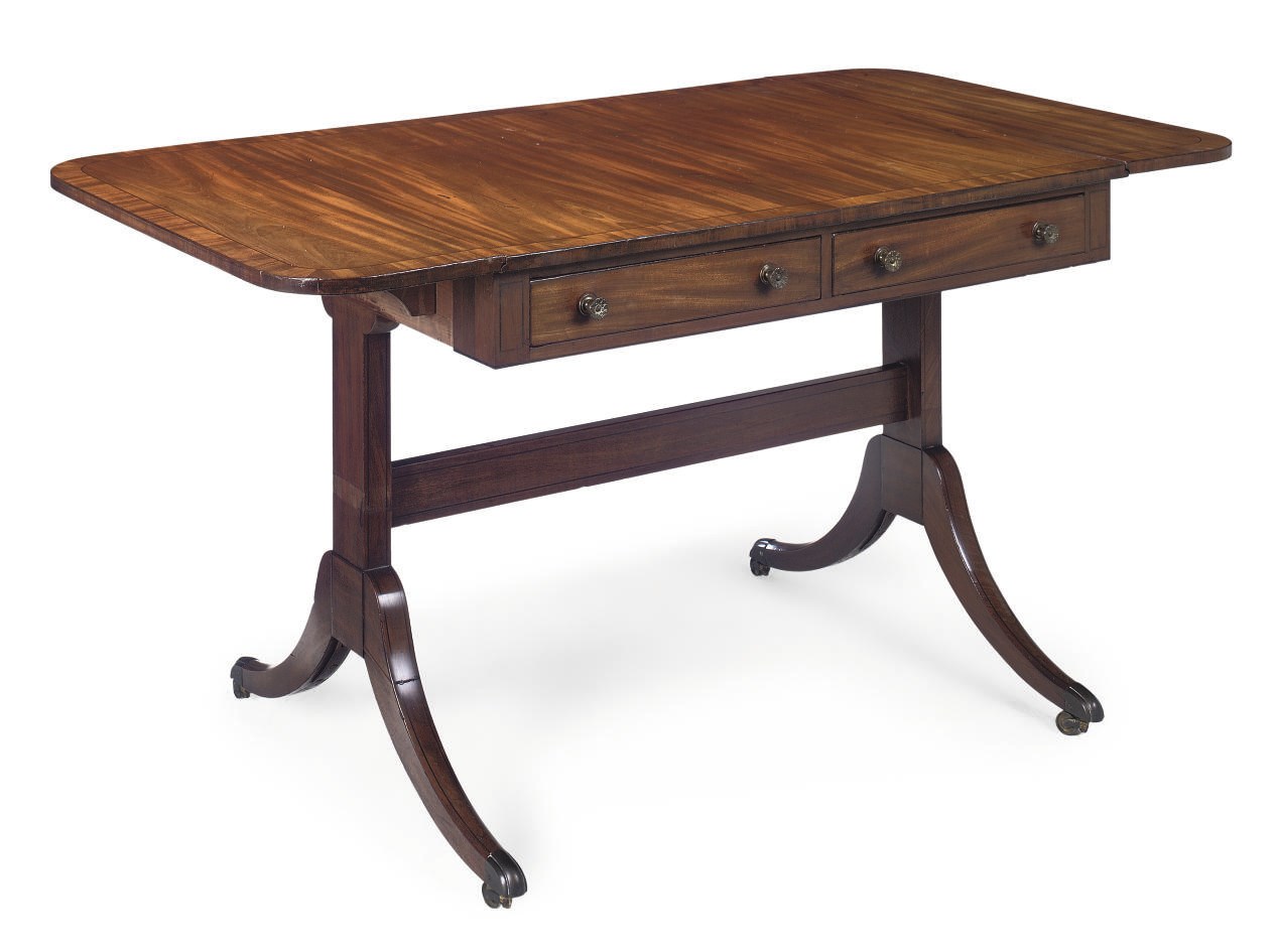 A GEORGE III MAHOGANY SOFA TABLE