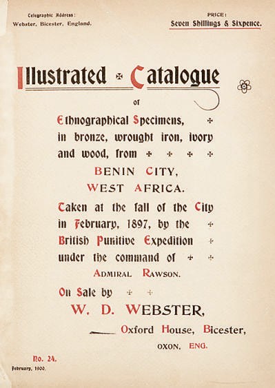 ILLUSTRATED CATALOGUE OF ETHNOGRAPHICAL SPECIMENS