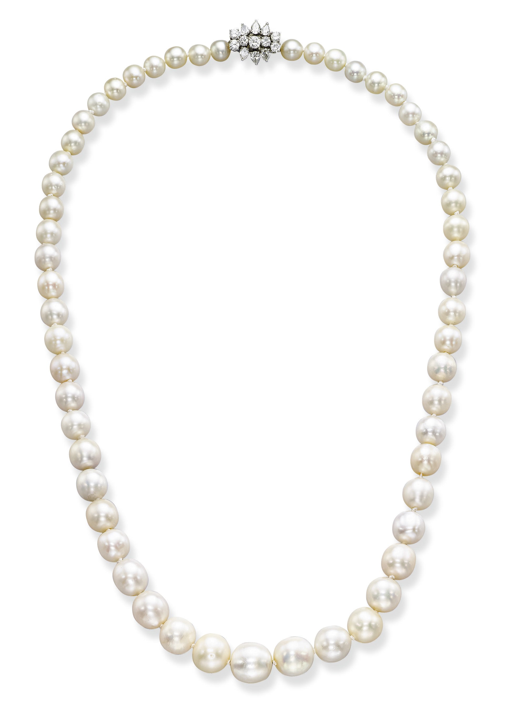 AN IMPORTANT NATURAL PEARL AND DIAMOND NECKLACE, BY BULGARI