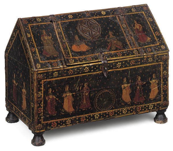 A NORTH INDIAN PAINTED CHEST