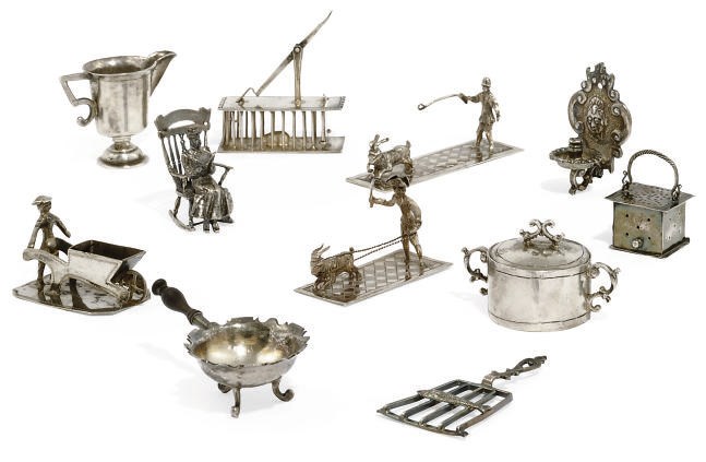 A GROUP OF DUTCH SILVER TOYS