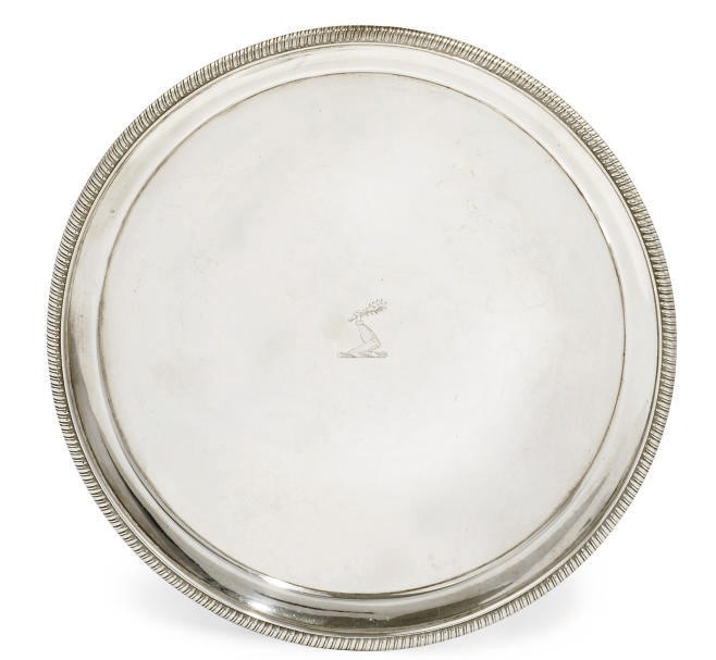 A GEORGE III SILVER SALVER