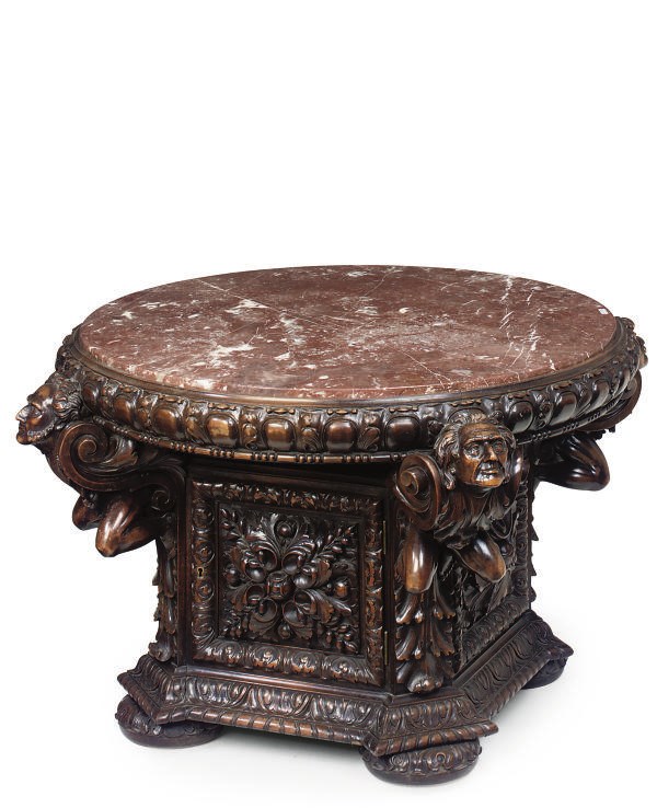 A SOUTH GERMAN WALNUT LOW TABLE