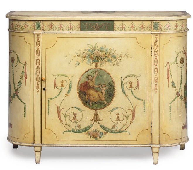 AN ITALIAN PAINTED CABINET