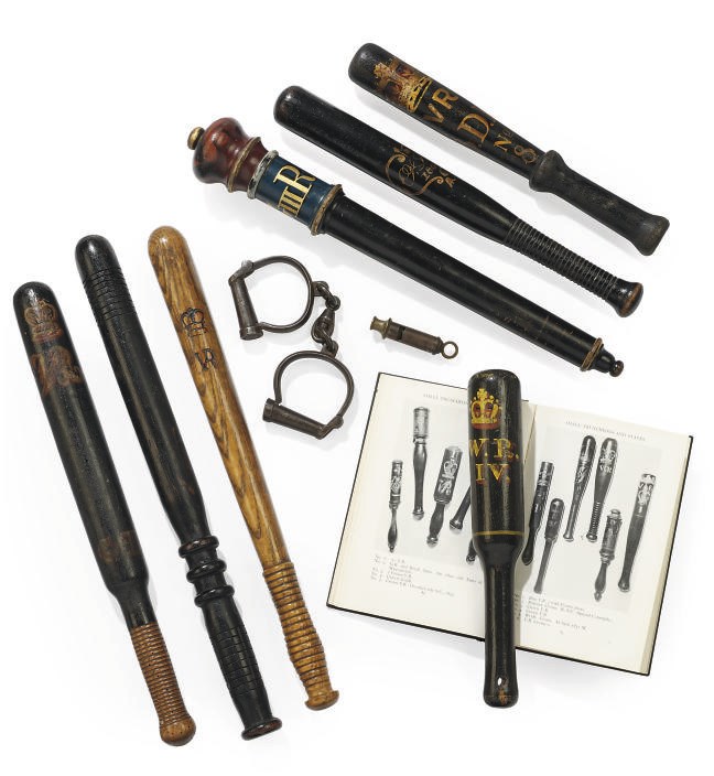 A COLLECTION OF ASSORTED TRUNCHEONS AND RELATED MATERIAL