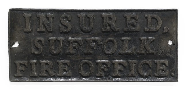 THE SUFFOLK FIRE OFFICE LEAD FIRE MARK (37C)