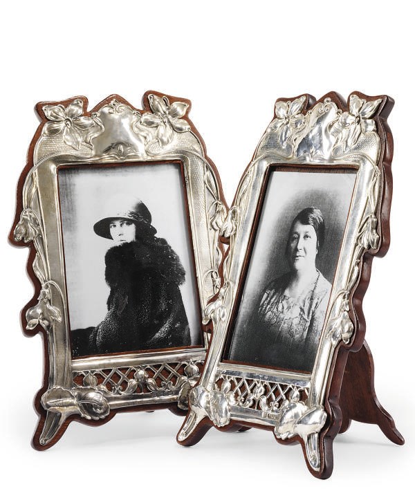 A PAIR OF ART NOUVEAU SILVER-MOUNTED PHOTOGRAPH FRAMES