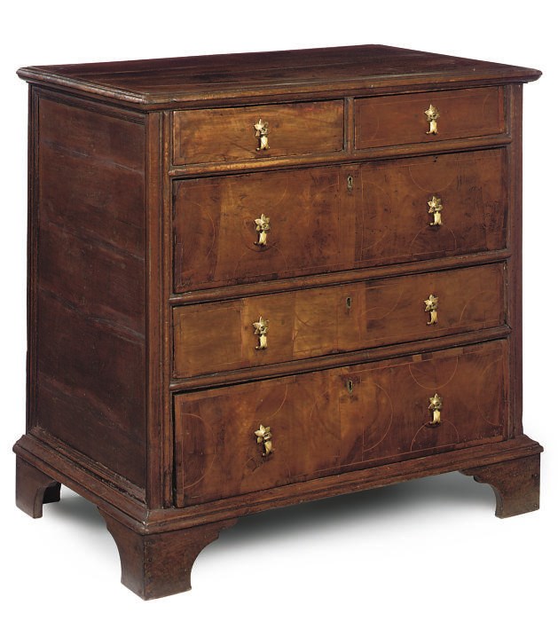 A GEORGE I WALNUT CHEST