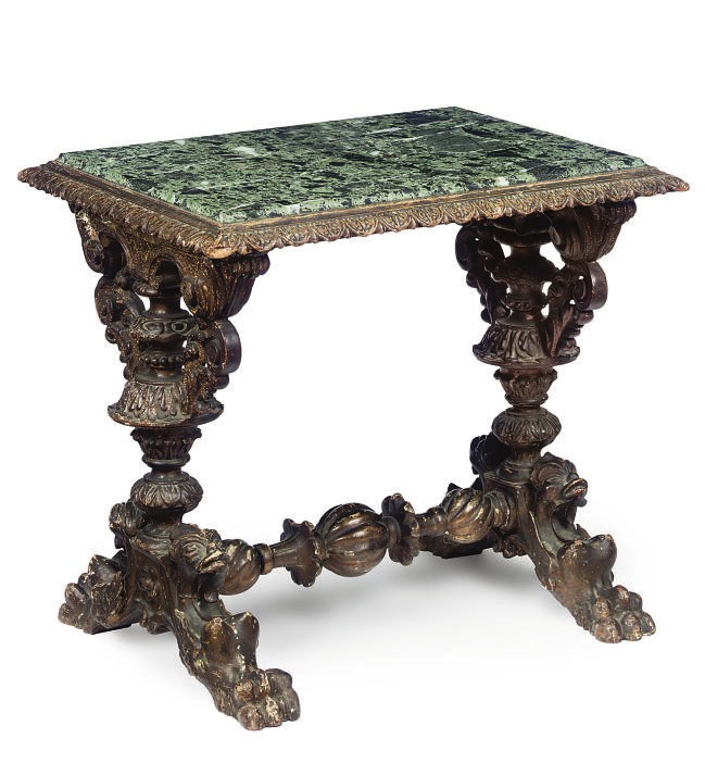 AN ITALIAN GILTWOOD OCCASIONAL TABLE