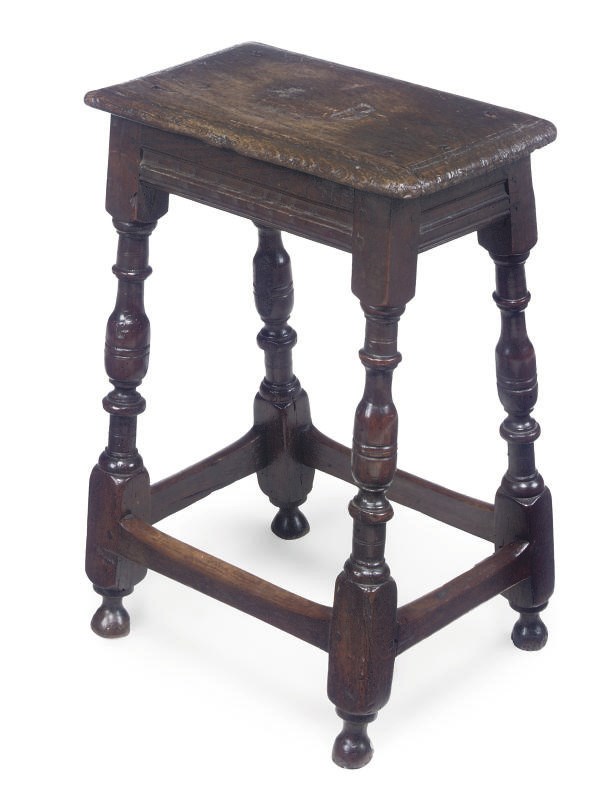 AN ENGLISH OAK JOINED STOOL