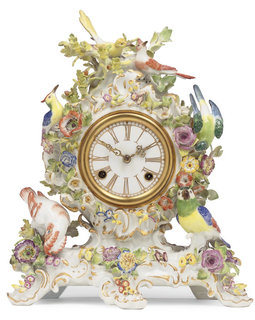 A MEISSEN CLOCK CASE