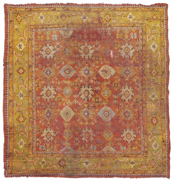 An antique Ushak carpet