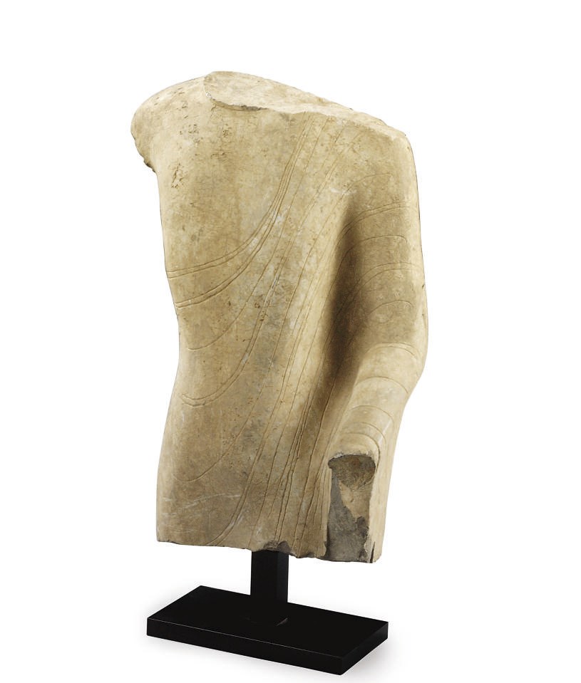 A CHINESE STONE TORSO, SHANDONG PROVINCE