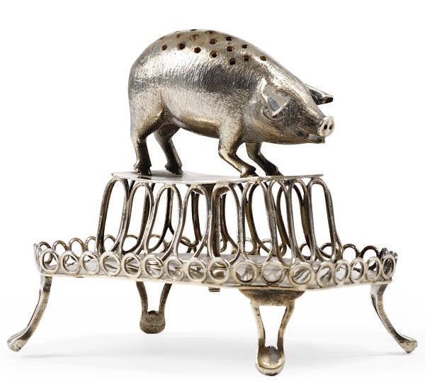 A PORTUGUESE SILVER TOOTHPICK HOLDER