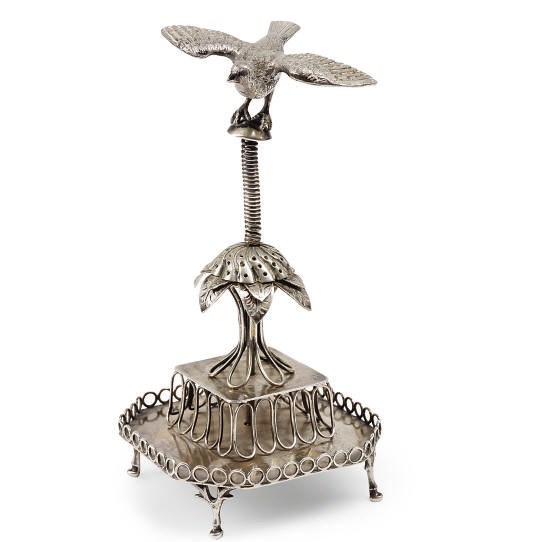 A PORTUGUESE SILVER TOOTHPICK HOLDER