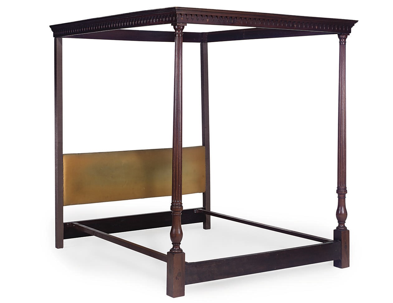 A MAHOGANY FOUR POSTER BED