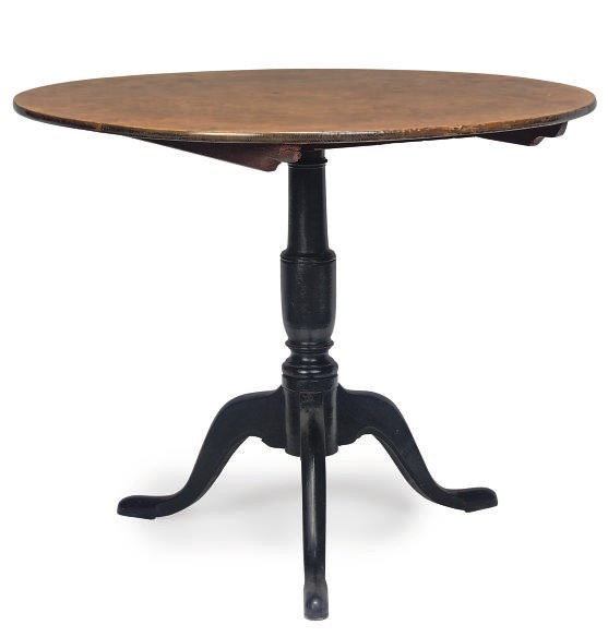 A BIEDERMEIER BURR BIRCH TRIPOD TABLE