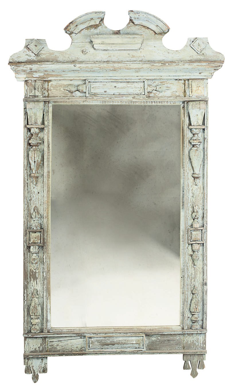 A PAIR OF SWEDISH PAINTED MIRRORS