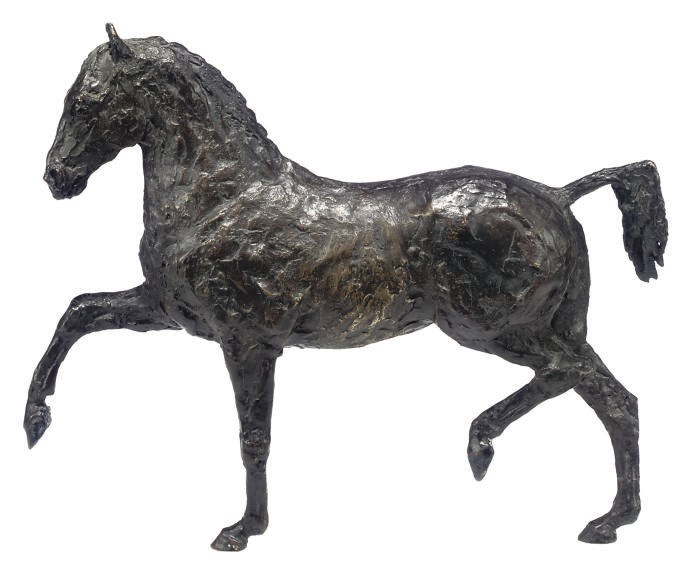AN ENGLISH BRONZE MODEL OF A HORSE