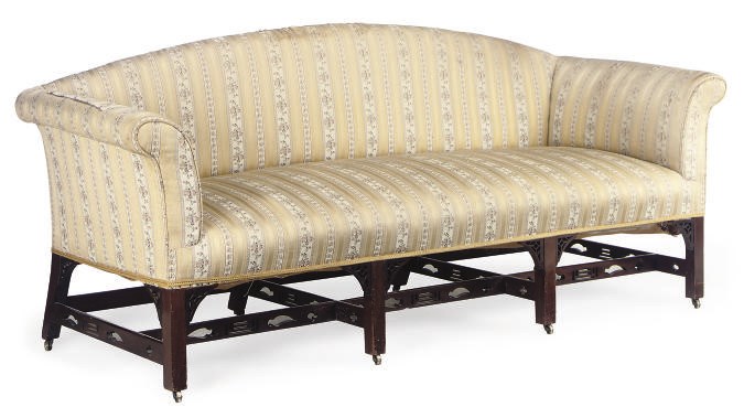 A MAHOGANY SOFA
