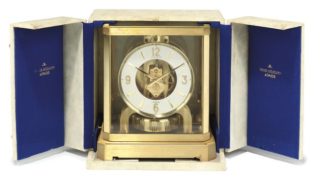A gilt-brass Atmos clock in presentation case
