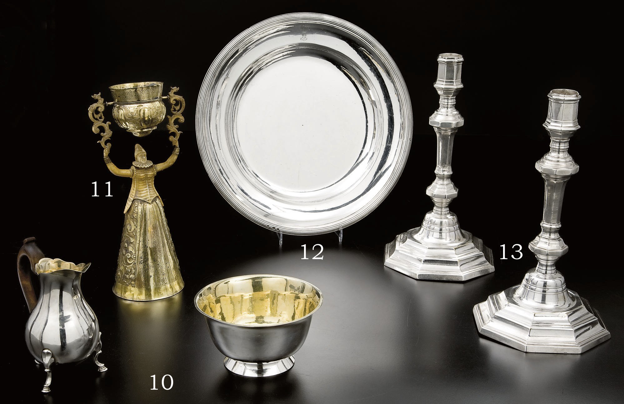 COUPE DE MARIAGE EN ARGENT ET IVOIRE