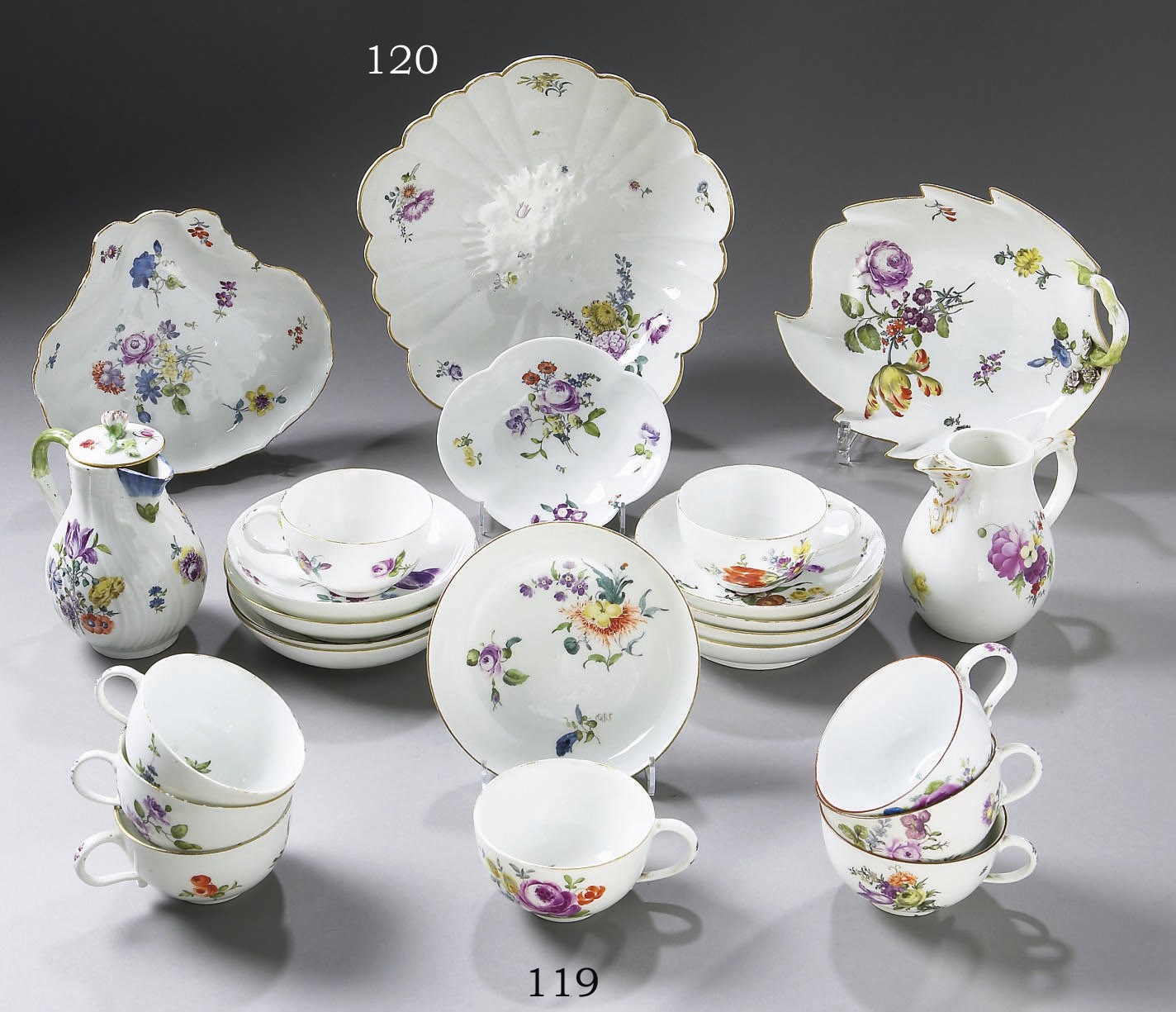 COMPOTIER EN PORCELAINE DE MEISSEN DU XVIIIEME SIECLE