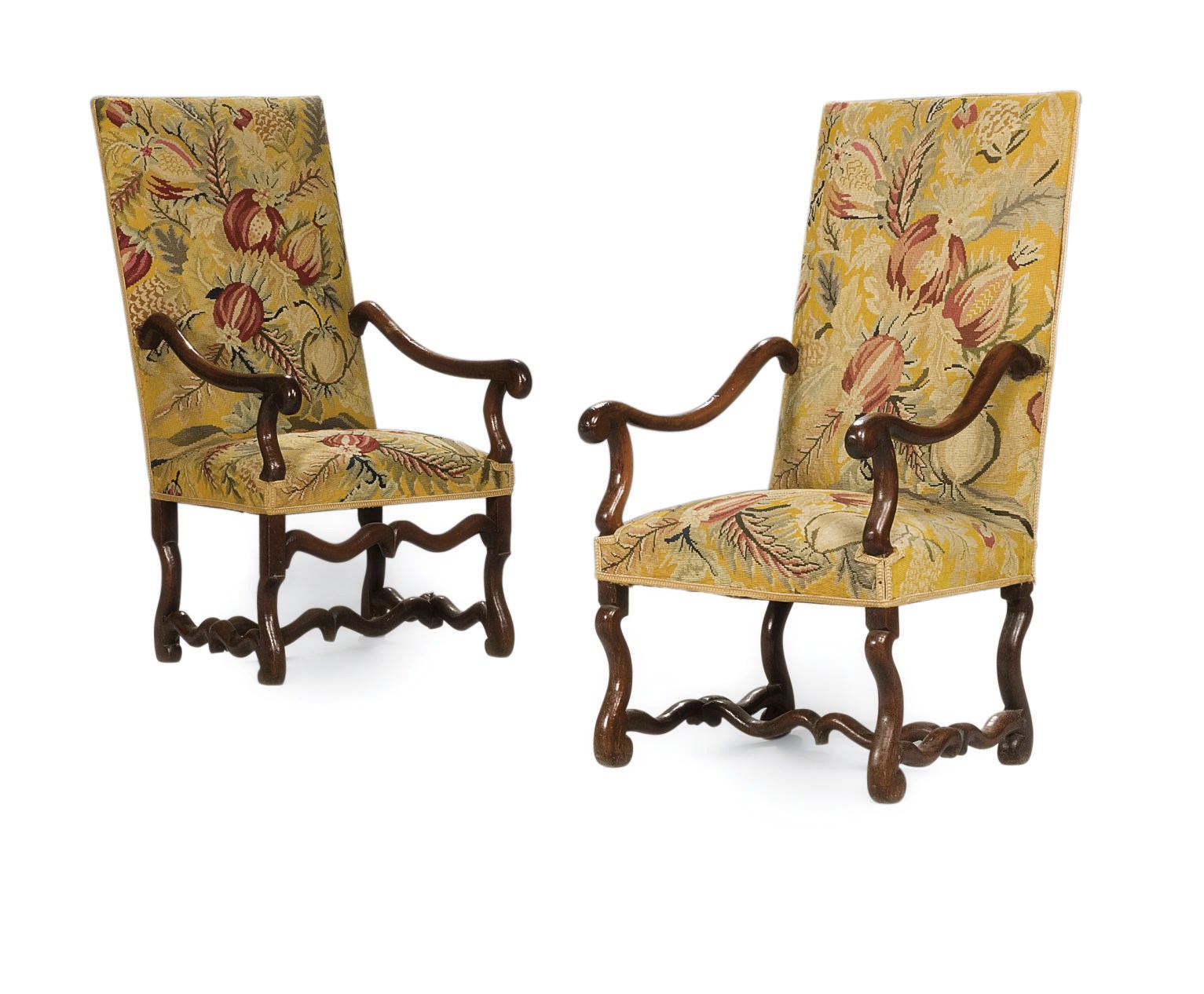 PAIRE DE FAUTEUILS D'EPOQUE LOUIS XIII