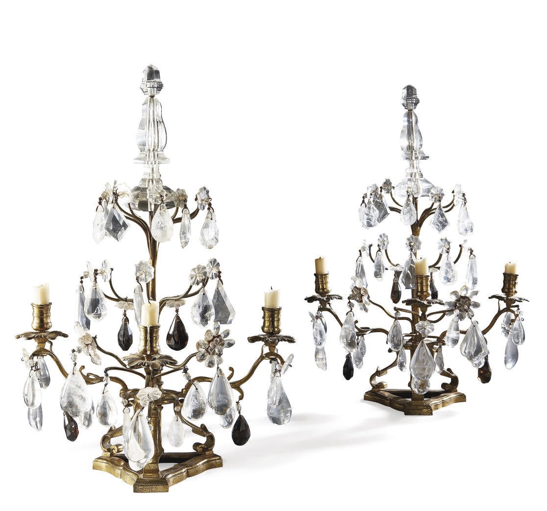 PAIRE DE CANDELABRES DE STYLE LOUIS XV