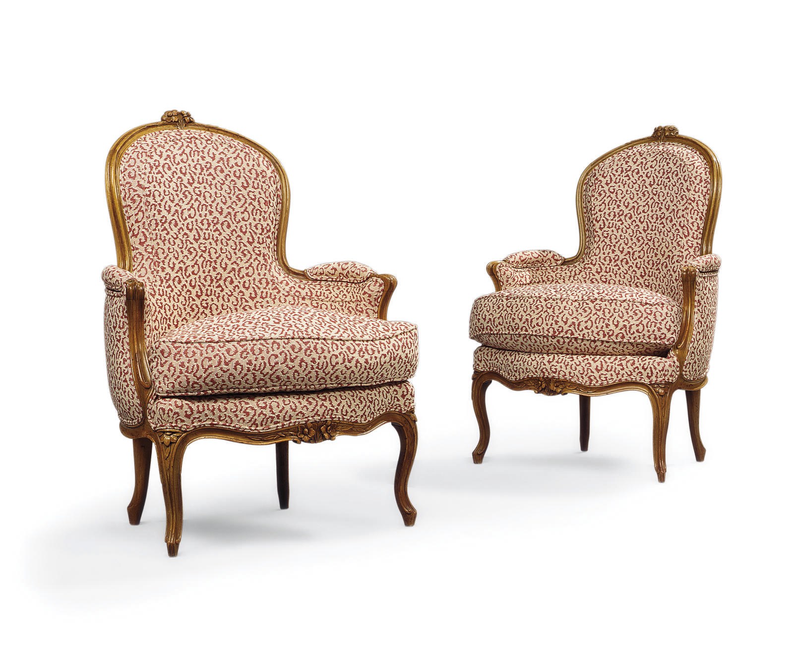 PAIRE DE BERGERES EN CABRIOLET D'EPOQUE LOUIS XV