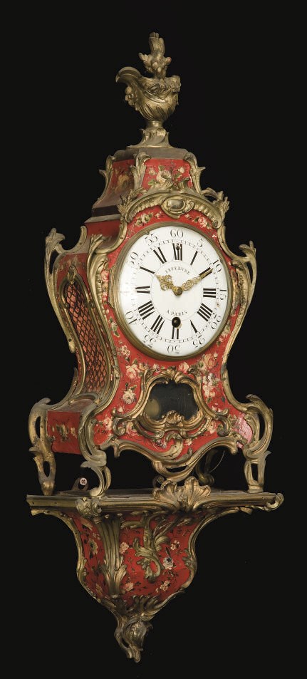 CARTEL ET SA CONSOLE D'APPLIQUE D'EPOQUE LOUIS XV