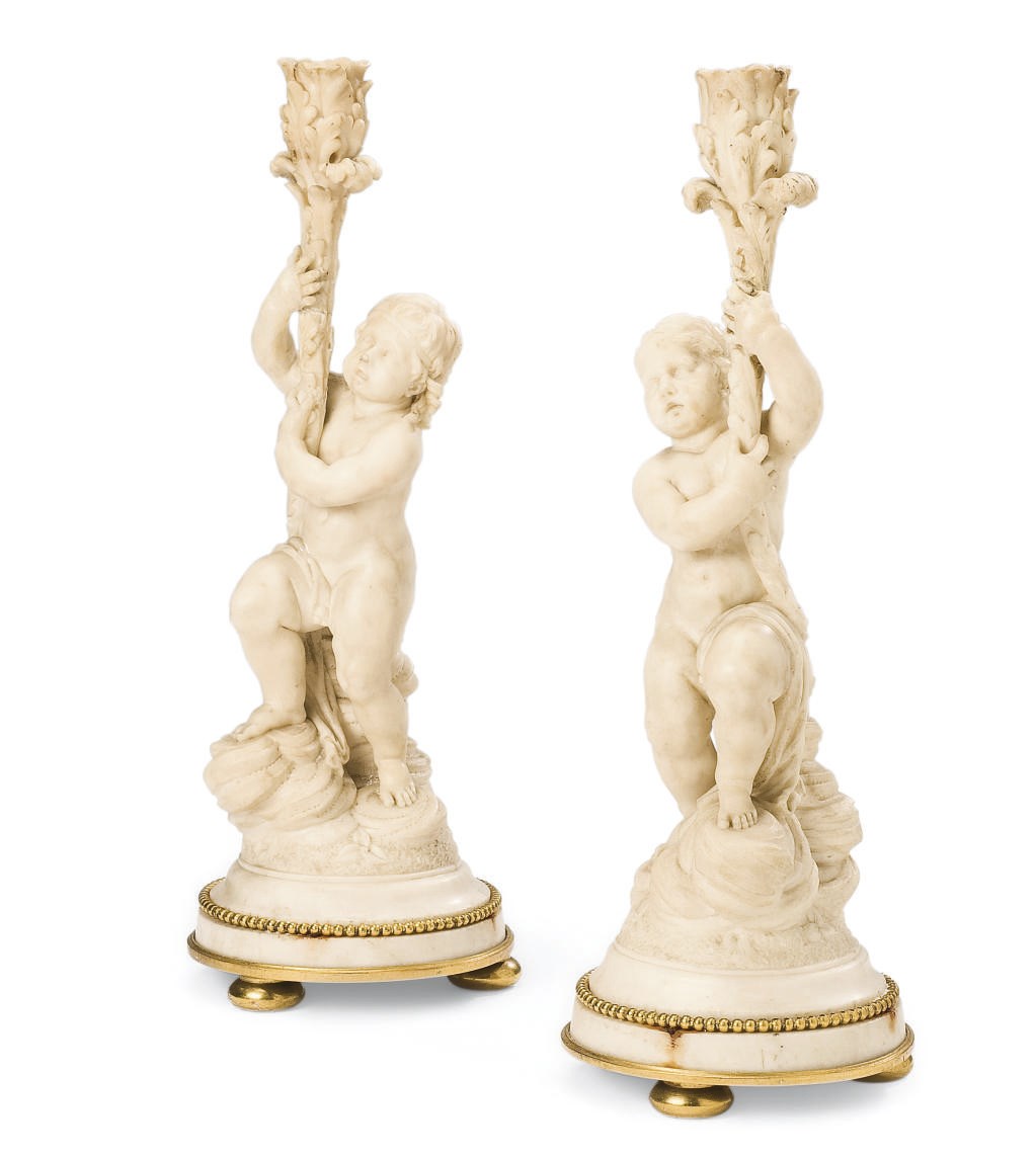 PAIRE DE FLAMBEAUX DE LA SECONDE MOITIE DU XIXEME SIECLE