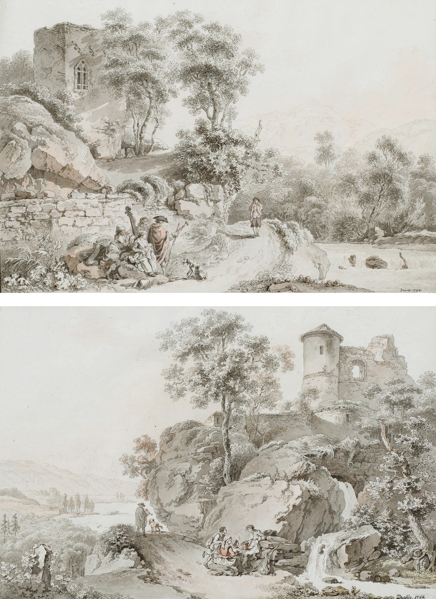 BALTHASAR ANTON DUNKER (SAAL 1746-1807 BERNE)