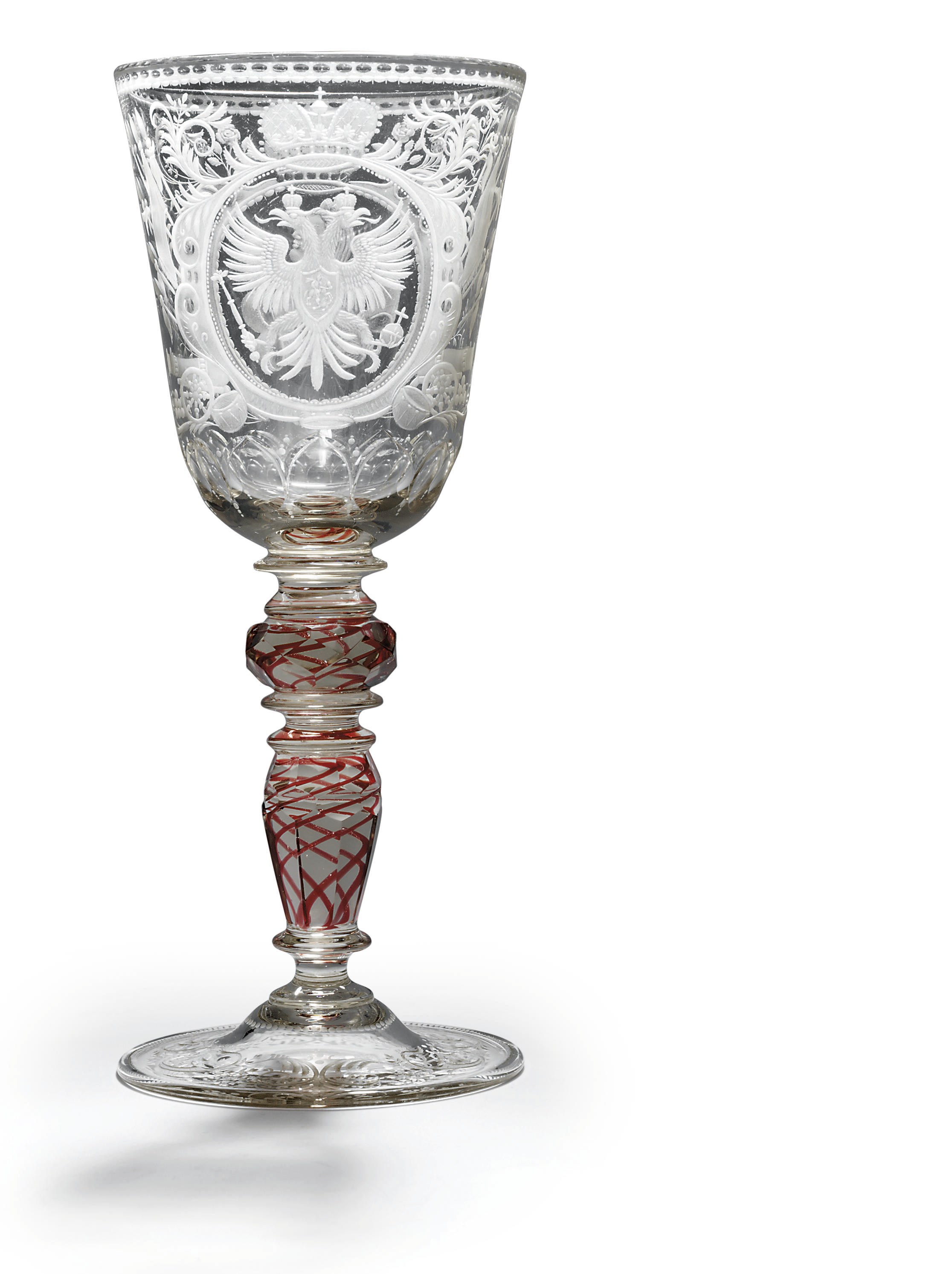 An Imperial glass goblet