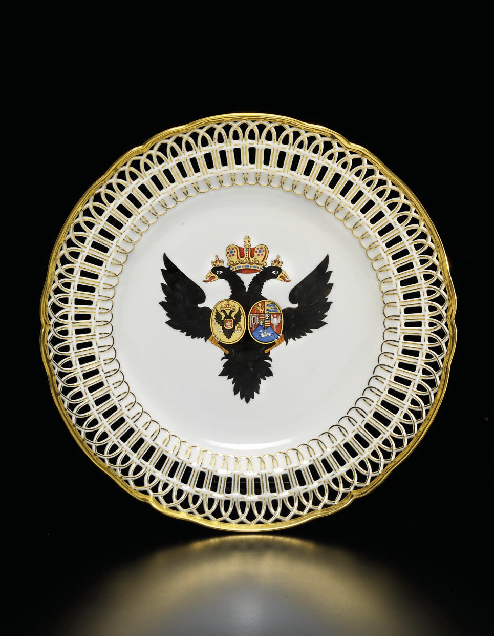 A porcelain armorial dinner plate for the Grand Duke Paul Petrovich Service