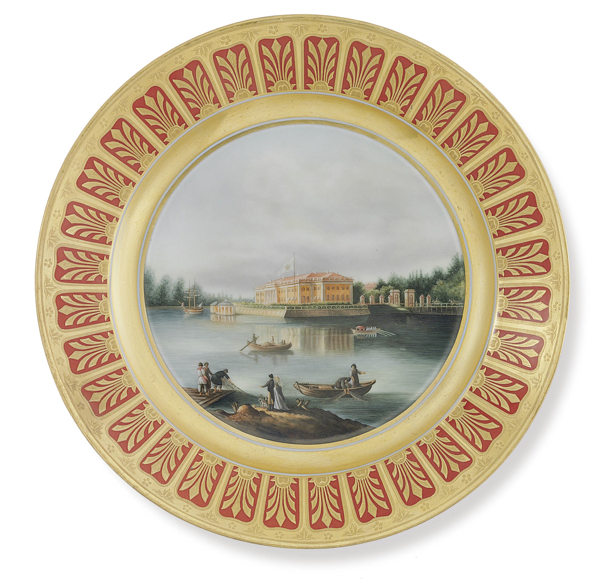 A Porcelain Topographical Plate