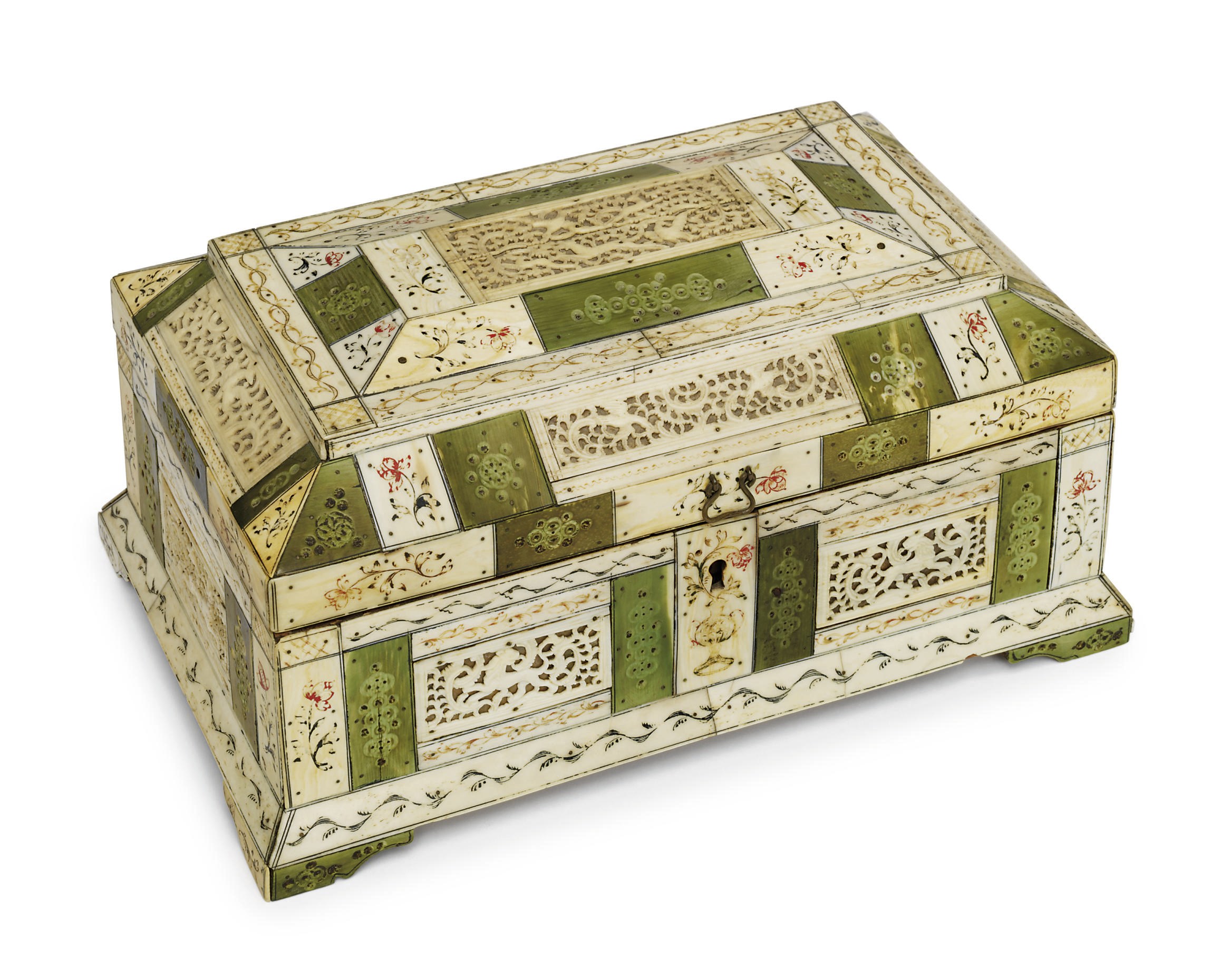 A walrus ivory casket