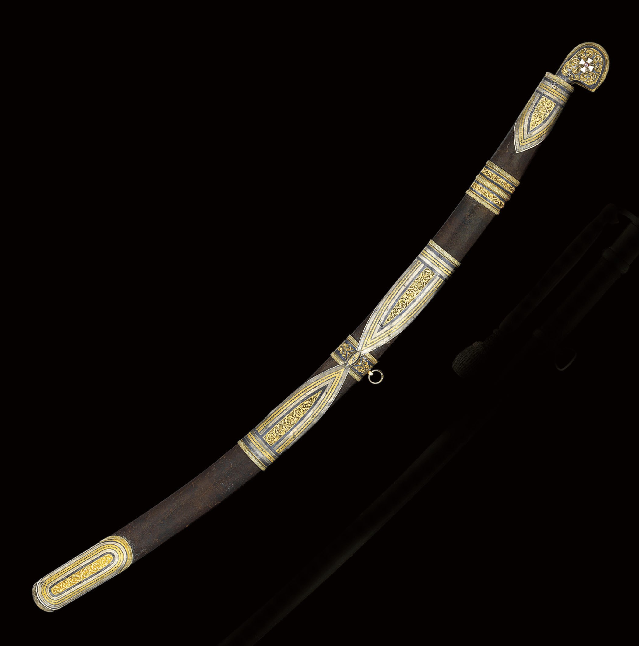 A parcel-gilt caucasian shashka