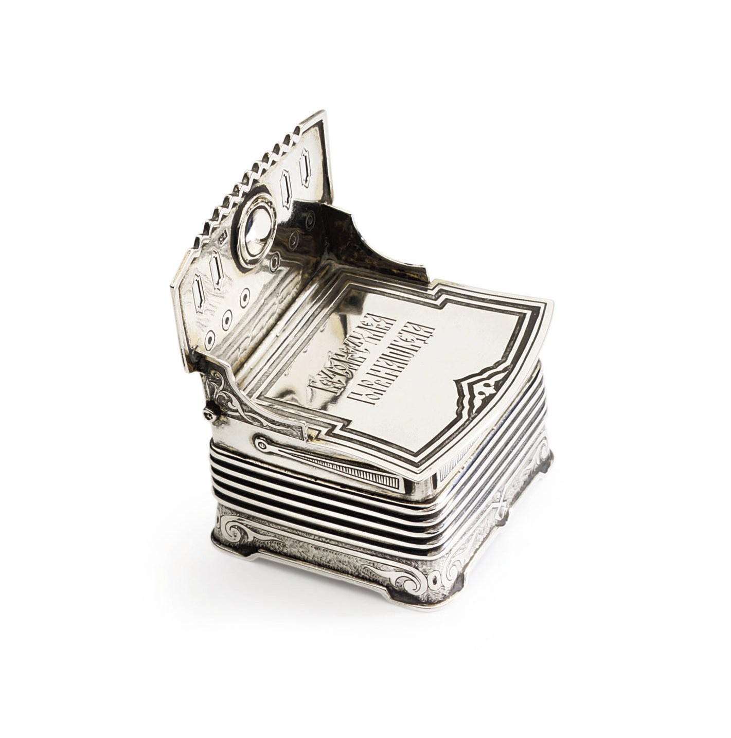 A silver salt throne