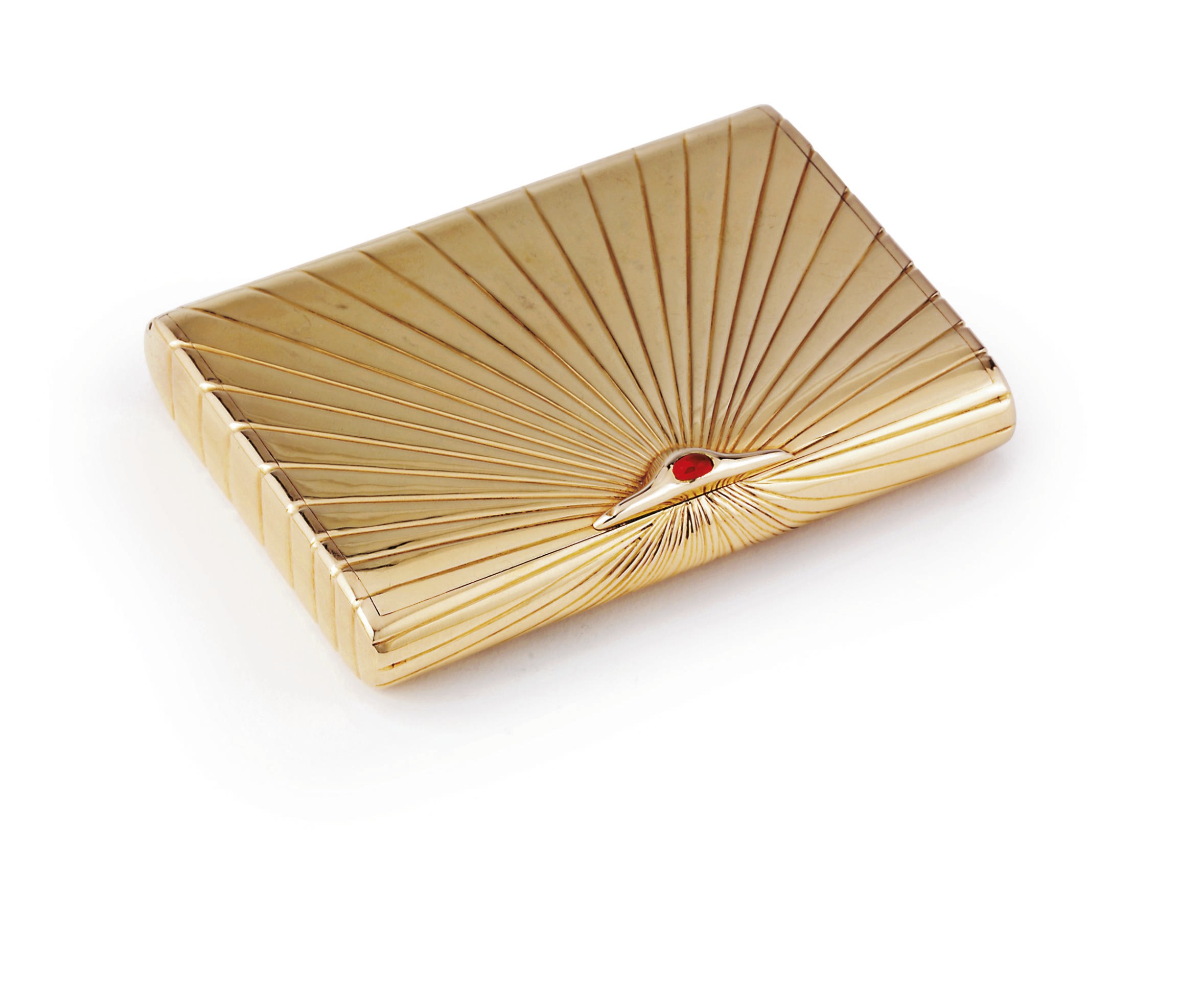 A jewelled gold cigarette-case