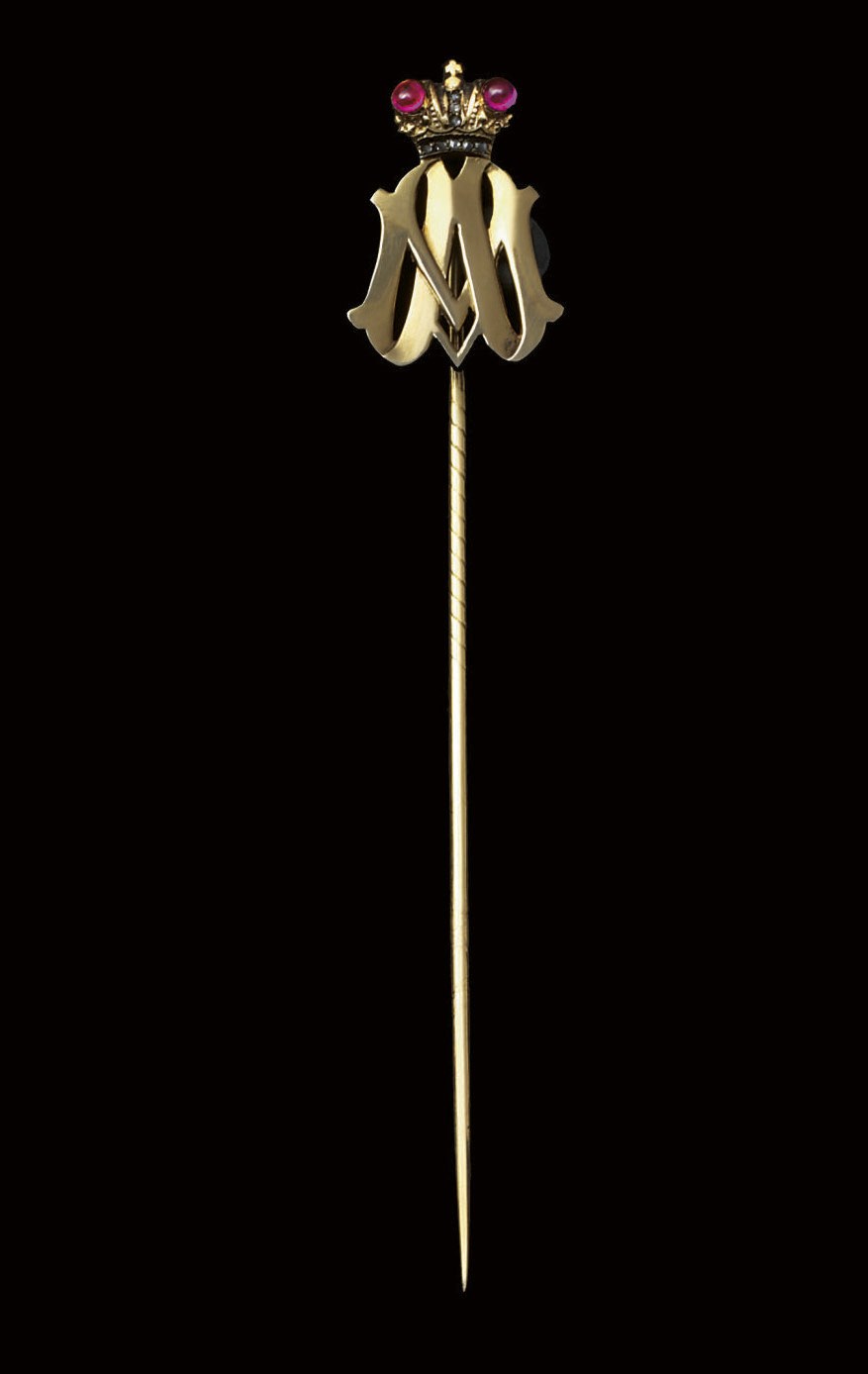 An Imperial gemset gold stick-pin