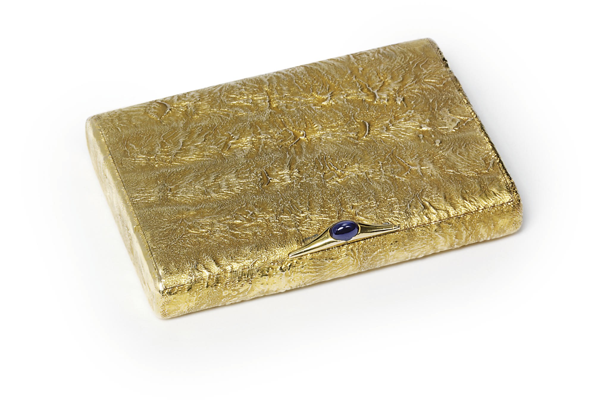 A gem-set gold samorodok cigarette-case
